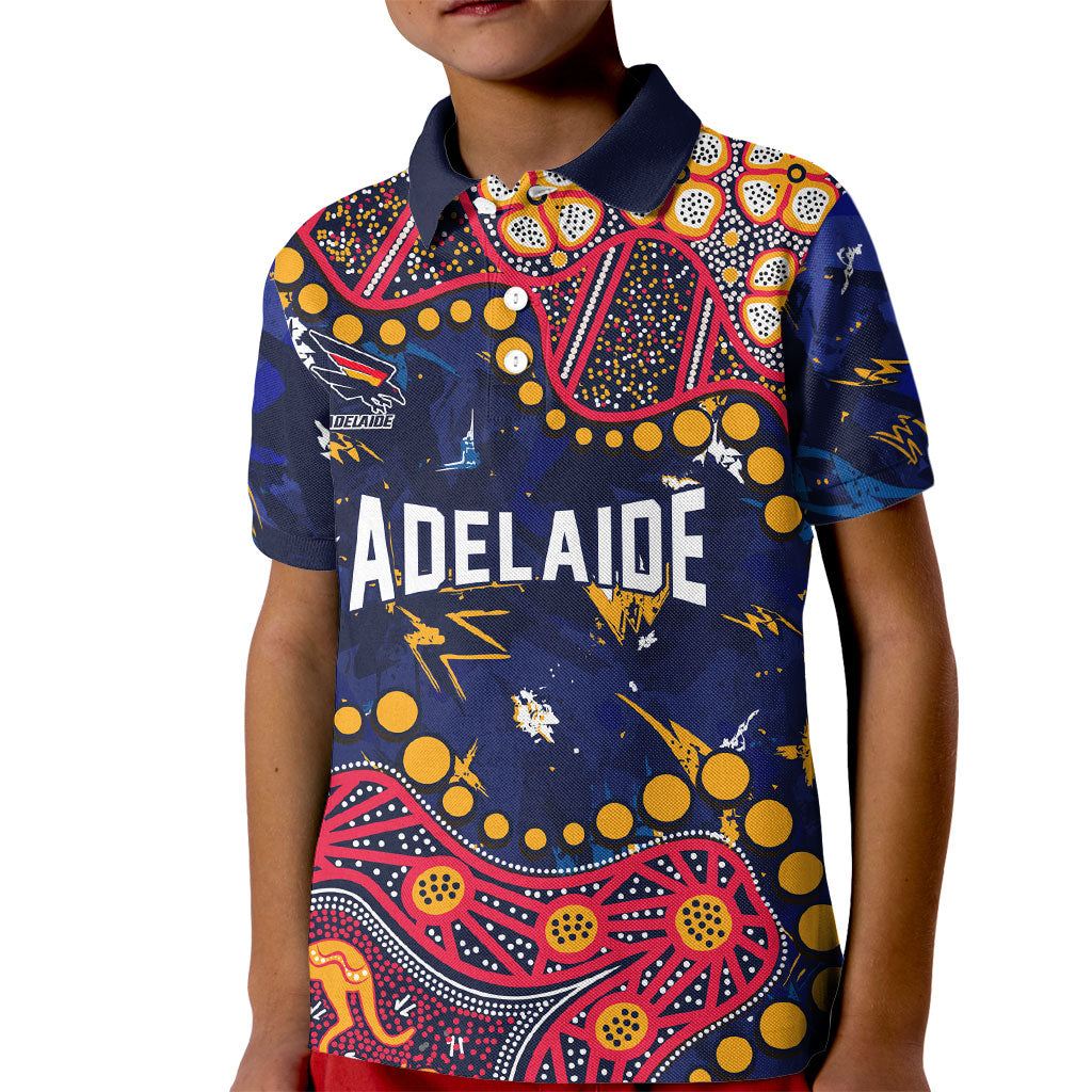 Personalized Adelaide Kid Polo Shirt Aboriginal Pattern with Graffiti Style