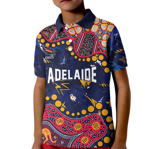 Personalized Adelaide Kid Polo Shirt Aboriginal Pattern with Graffiti Style