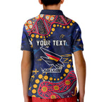 Personalized Adelaide Kid Polo Shirt Aboriginal Pattern with Graffiti Style