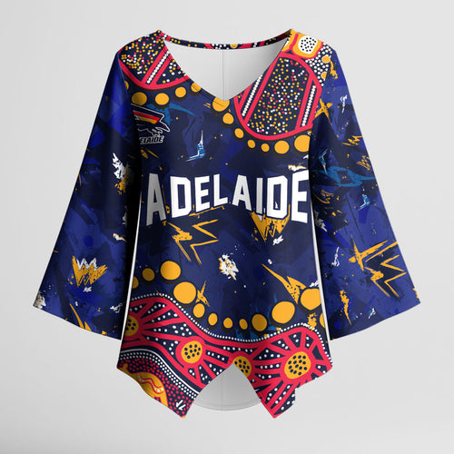 Personalized Adelaide Kimono Sleeve Blouse Aboriginal Pattern with Graffiti Style