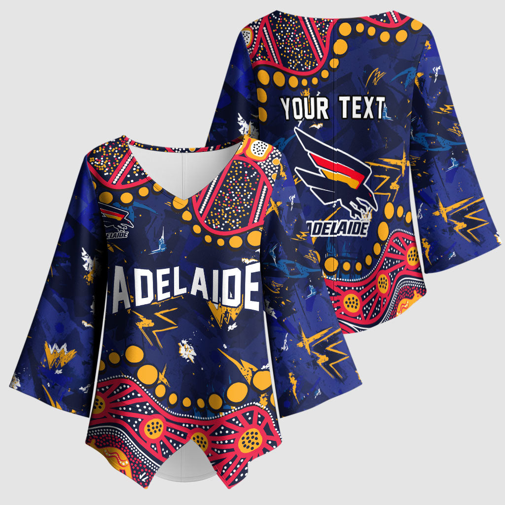 Personalized Adelaide Kimono Sleeve Blouse Aboriginal Pattern with Graffiti Style