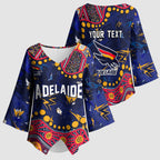 Personalized Adelaide Kimono Sleeve Blouse Aboriginal Pattern with Graffiti Style