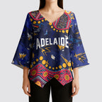 Personalized Adelaide Kimono Sleeve Blouse Aboriginal Pattern with Graffiti Style
