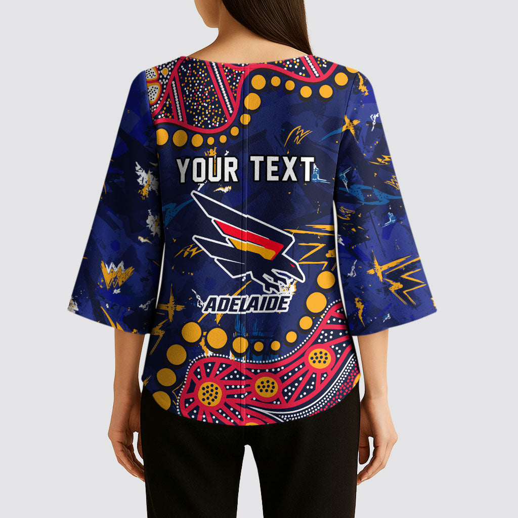 Personalized Adelaide Kimono Sleeve Blouse Aboriginal Pattern with Graffiti Style