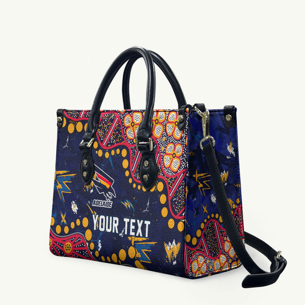 Personalized Adelaide Leather Bag Aboriginal Pattern with Graffiti Style