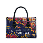 Personalized Adelaide Leather Bag Aboriginal Pattern with Graffiti Style