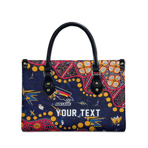 Personalized Adelaide Leather Bag Aboriginal Pattern with Graffiti Style
