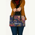 Personalized Adelaide Leather Bag Aboriginal Pattern with Graffiti Style