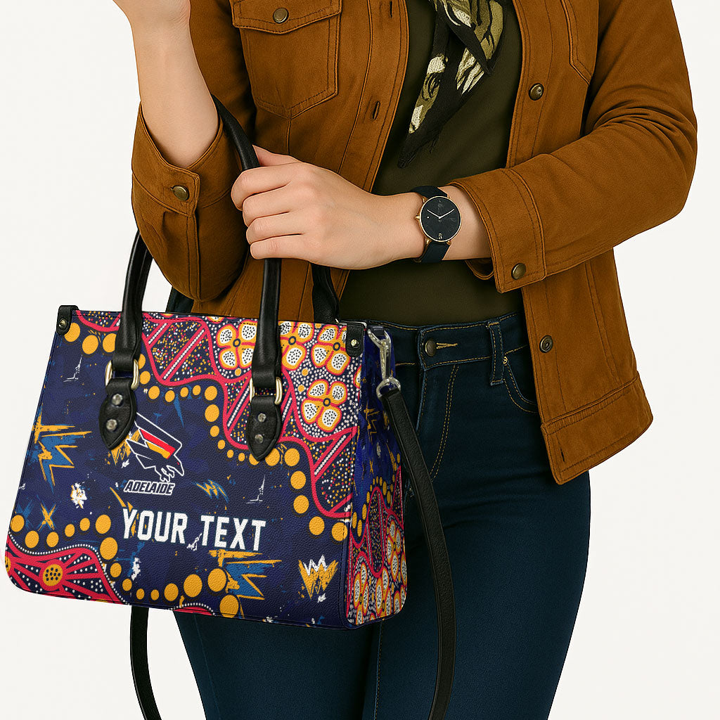 Personalized Adelaide Leather Bag Aboriginal Pattern with Graffiti Style