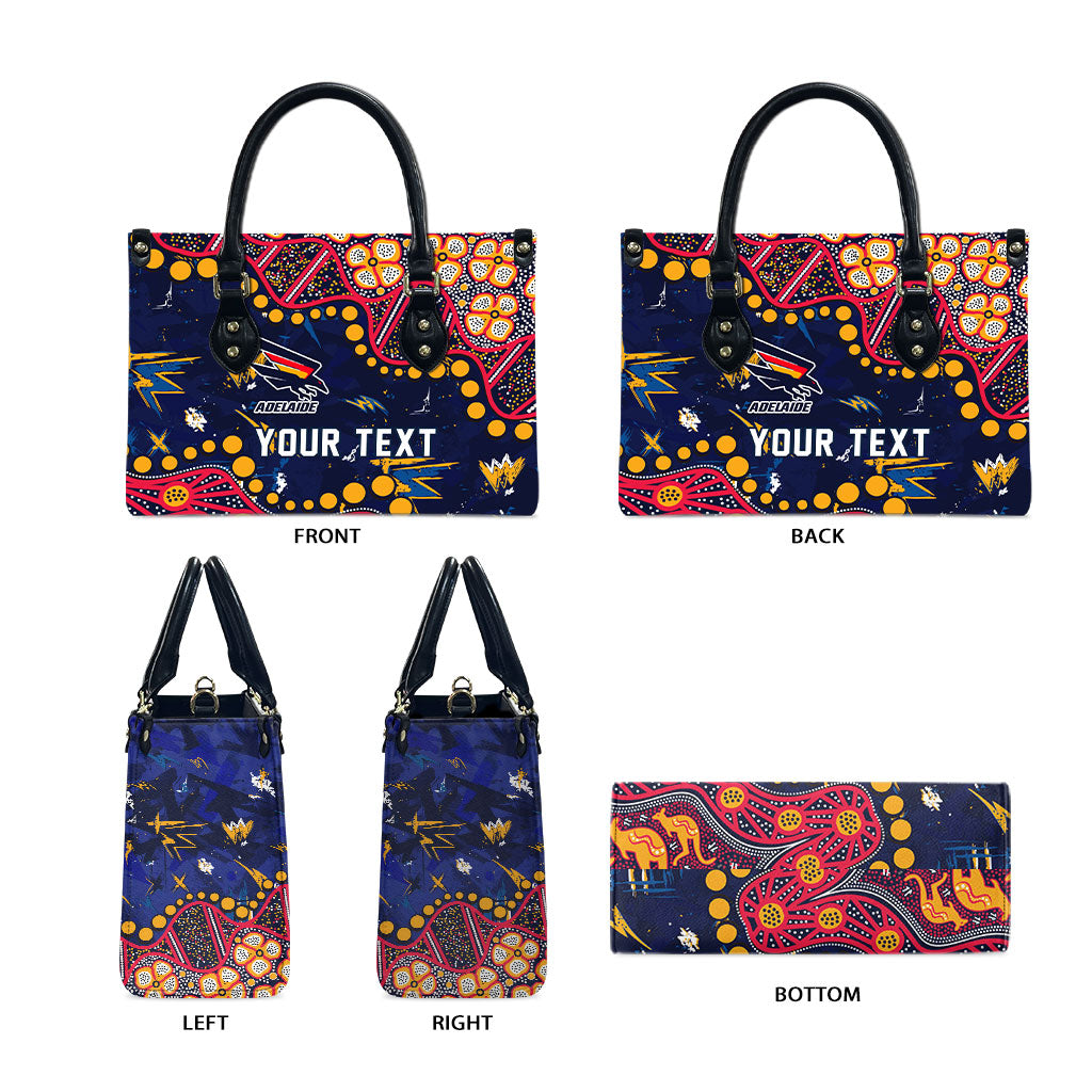 Personalized Adelaide Leather Bag Aboriginal Pattern with Graffiti Style