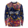 Personalized Adelaide Long Sleeve Shirt Aboriginal Pattern with Graffiti Style