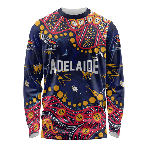 Personalized Adelaide Long Sleeve Shirt Aboriginal Pattern with Graffiti Style