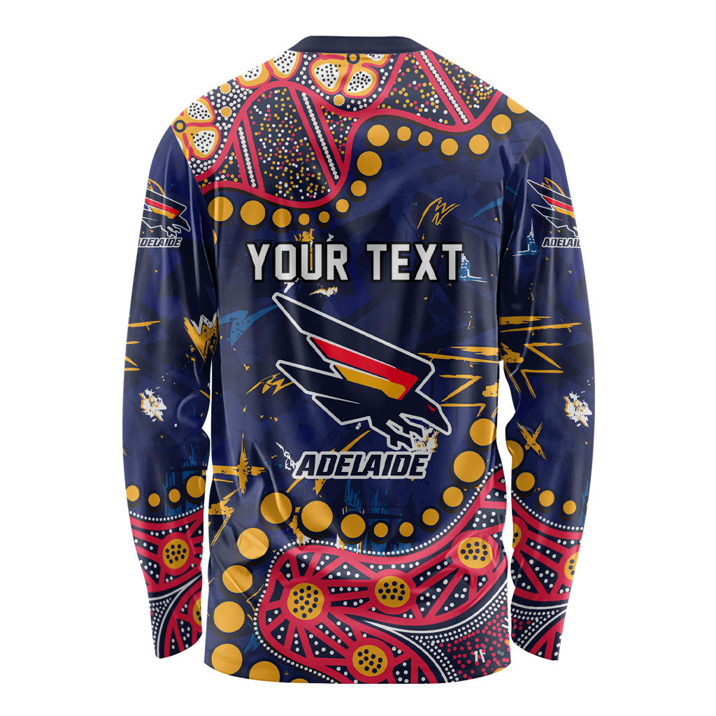 Personalized Adelaide Long Sleeve Shirt Aboriginal Pattern with Graffiti Style