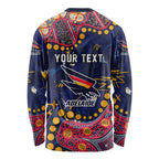 Personalized Adelaide Long Sleeve Shirt Aboriginal Pattern with Graffiti Style
