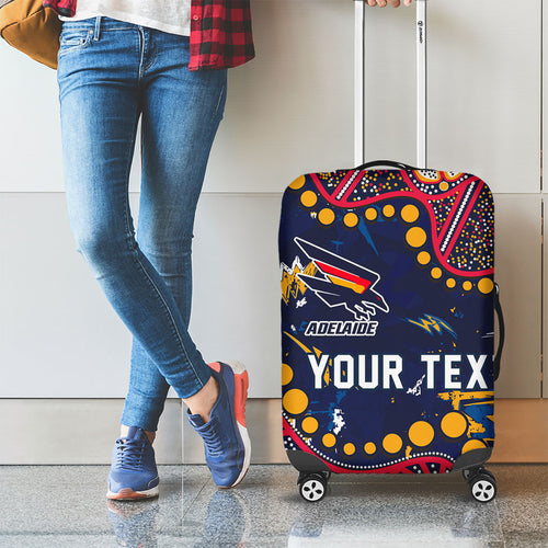 Personalized Adelaide Luggage Cover Aboriginal Pattern with Graffiti Style