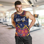 Personalized Adelaide Men Tank Top Aboriginal Pattern with Graffiti Style