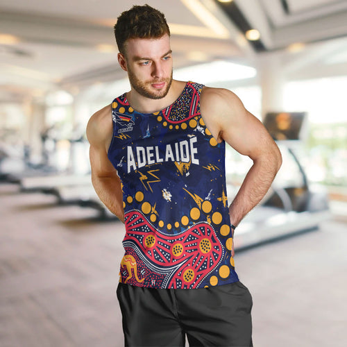 Personalized Adelaide Men Tank Top Aboriginal Pattern with Graffiti Style