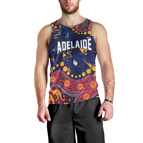 Personalized Adelaide Men Tank Top Aboriginal Pattern with Graffiti Style