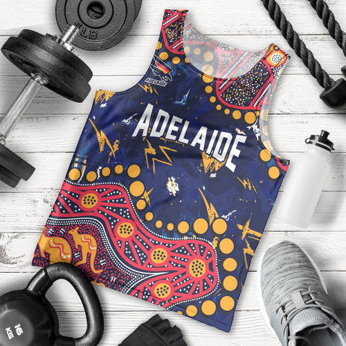 Personalized Adelaide Men Tank Top Aboriginal Pattern with Graffiti Style