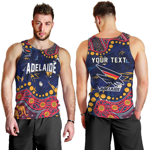 Personalized Adelaide Men Tank Top Aboriginal Pattern with Graffiti Style