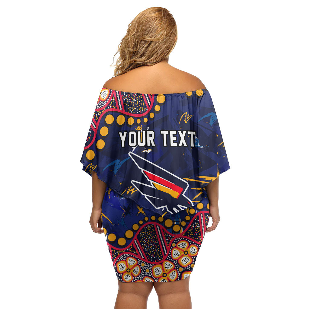 Personalized Adelaide Off Shoulder Short Dress Aboriginal Pattern with Graffiti Style