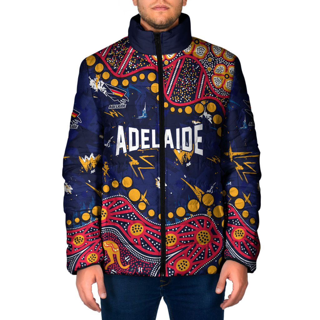 Personalized Adelaide Padded Jacket Aboriginal Pattern with Graffiti Style