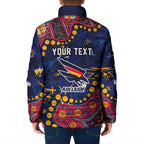 Personalized Adelaide Padded Jacket Aboriginal Pattern with Graffiti Style