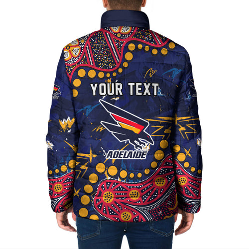 Personalized Adelaide Padded Jacket Aboriginal Pattern with Graffiti Style