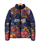 Personalized Adelaide Padded Jacket Aboriginal Pattern with Graffiti Style