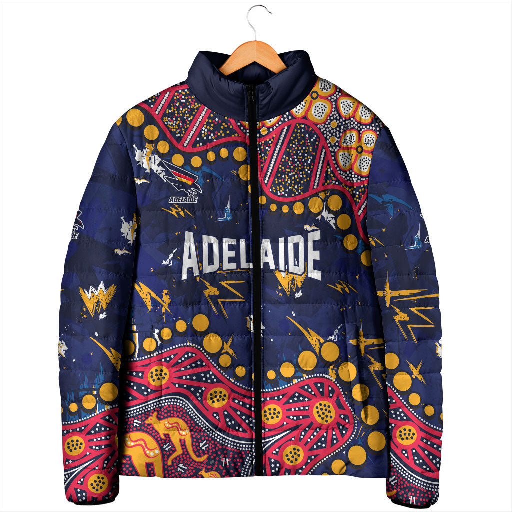 Personalized Adelaide Padded Jacket Aboriginal Pattern with Graffiti Style