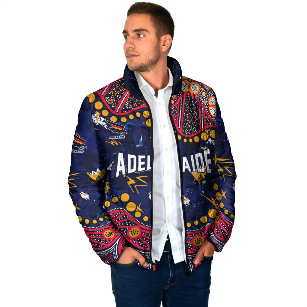 Personalized Adelaide Padded Jacket Aboriginal Pattern with Graffiti Style