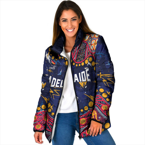 Personalized Adelaide Padded Jacket Aboriginal Pattern with Graffiti Style