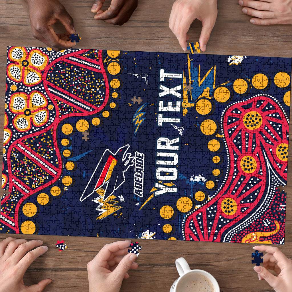 Personalized Adelaide Puzzle Aboriginal Pattern with Graffiti Style