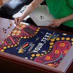 Personalized Adelaide Puzzle Aboriginal Pattern with Graffiti Style