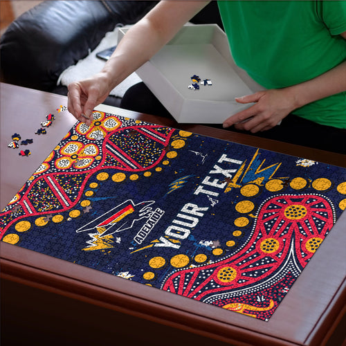 Personalized Adelaide Puzzle Aboriginal Pattern with Graffiti Style