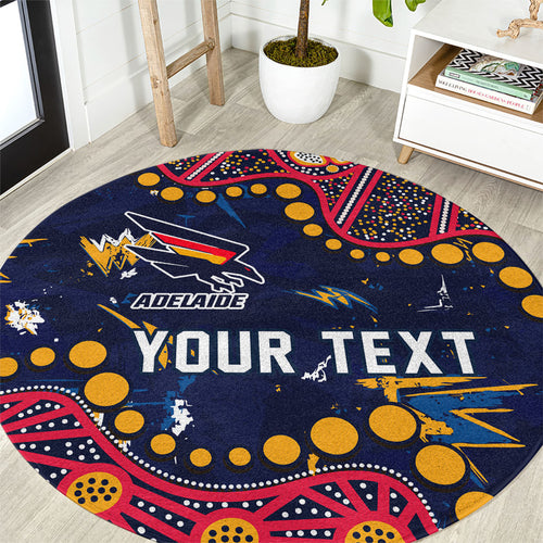 Personalized Adelaide Round Carpet Aboriginal Pattern with Graffiti Style