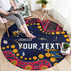 Personalized Adelaide Round Carpet Aboriginal Pattern with Graffiti Style