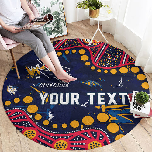 Personalized Adelaide Round Carpet Aboriginal Pattern with Graffiti Style