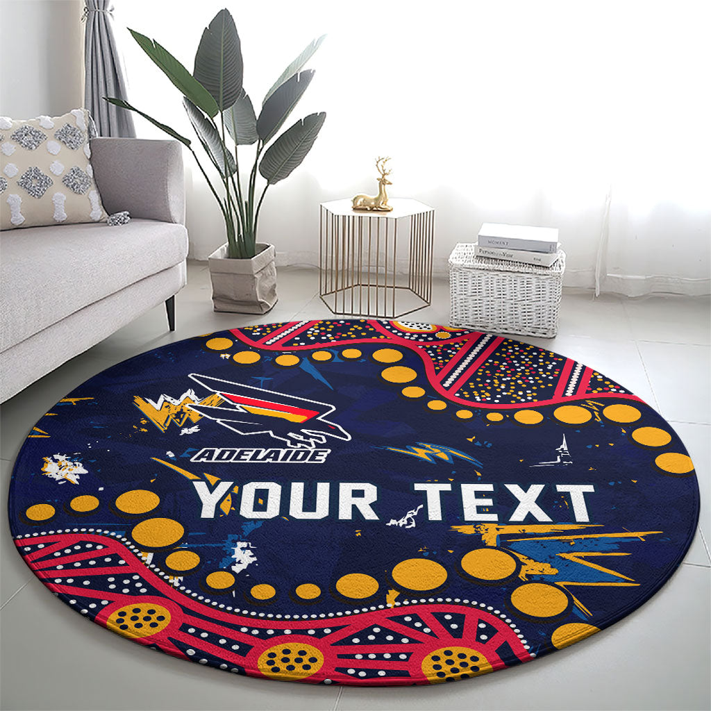 Personalized Adelaide Round Carpet Aboriginal Pattern with Graffiti Style