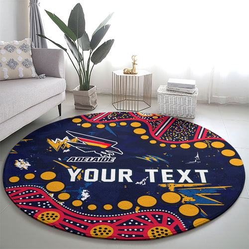 Personalized Adelaide Round Carpet Aboriginal Pattern with Graffiti Style