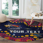 Personalized Adelaide Round Carpet Aboriginal Pattern with Graffiti Style