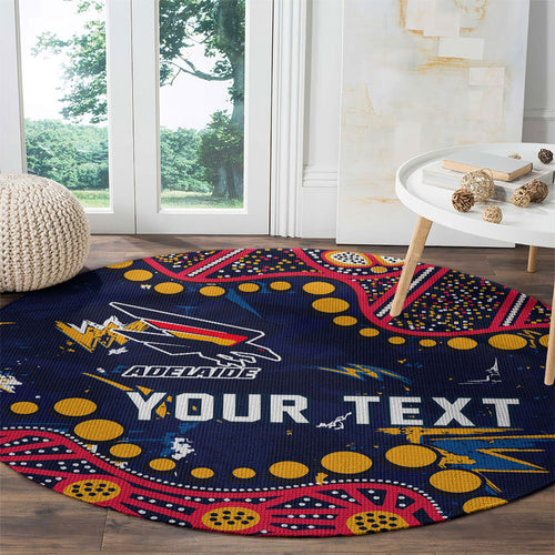 Personalized Adelaide Round Carpet Aboriginal Pattern with Graffiti Style