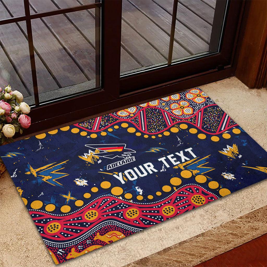 Personalized Adelaide Rubber Doormat Aboriginal Pattern with Graffiti Style