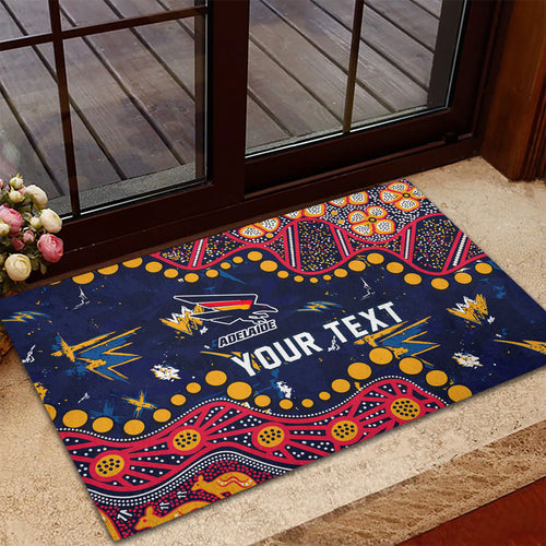 Personalized Adelaide Rubber Doormat Aboriginal Pattern with Graffiti Style