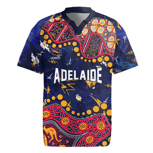 Personalized Adelaide Rugby Jersey Aboriginal Pattern with Graffiti Style