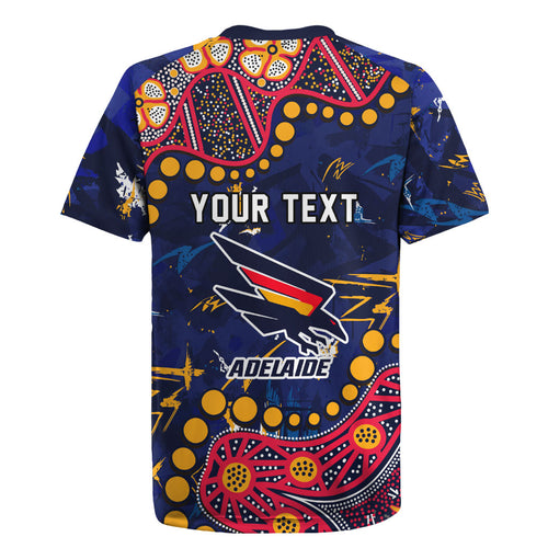 Personalized Adelaide Rugby Jersey Aboriginal Pattern with Graffiti Style