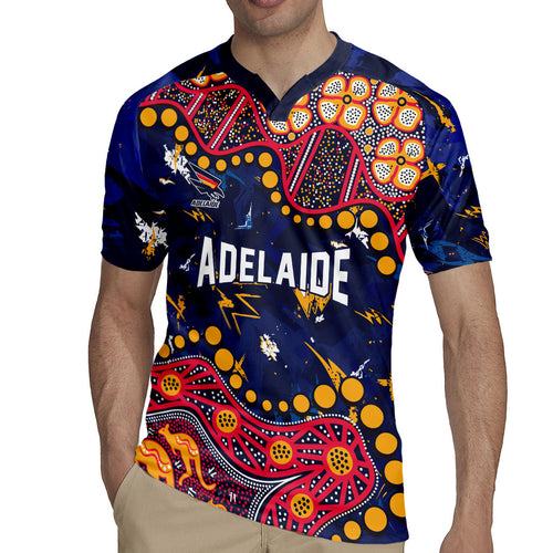Personalized Adelaide Rugby Jersey Aboriginal Pattern with Graffiti Style