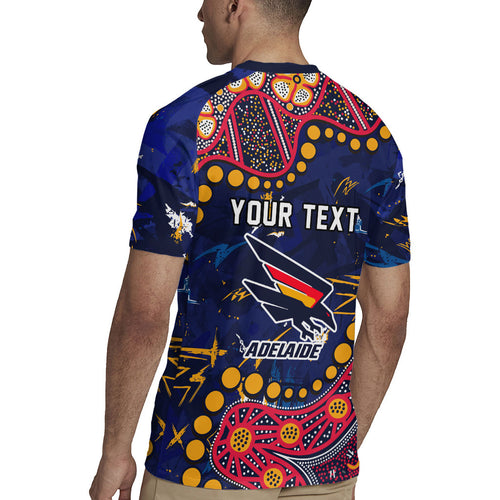 Personalized Adelaide Rugby Jersey Aboriginal Pattern with Graffiti Style