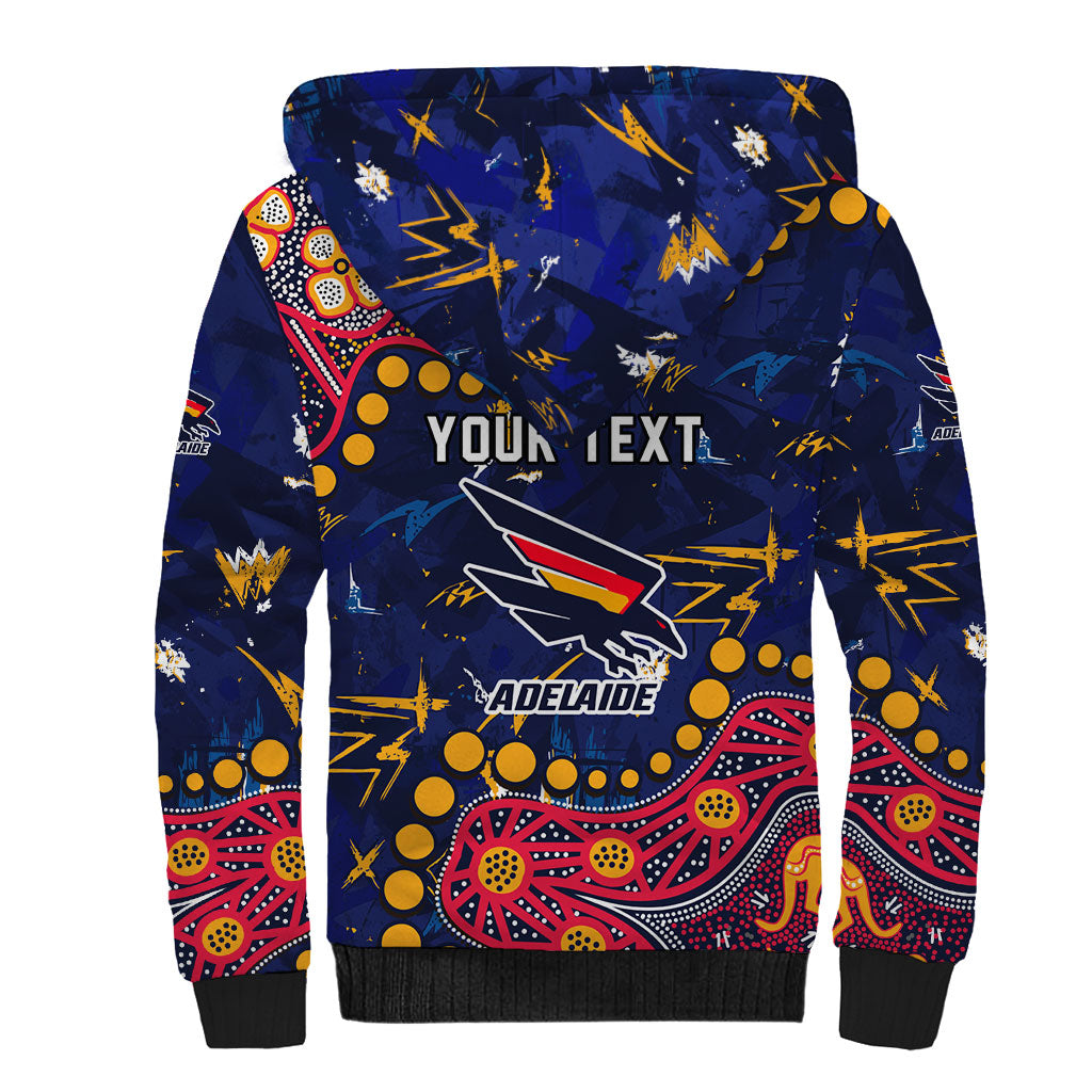 Personalized Adelaide Sherpa Hoodie Aboriginal Pattern with Graffiti Style