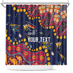 Personalized Adelaide Shower Curtain Aboriginal Pattern with Graffiti Style